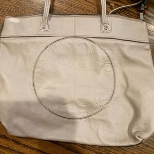 Tan coach bag